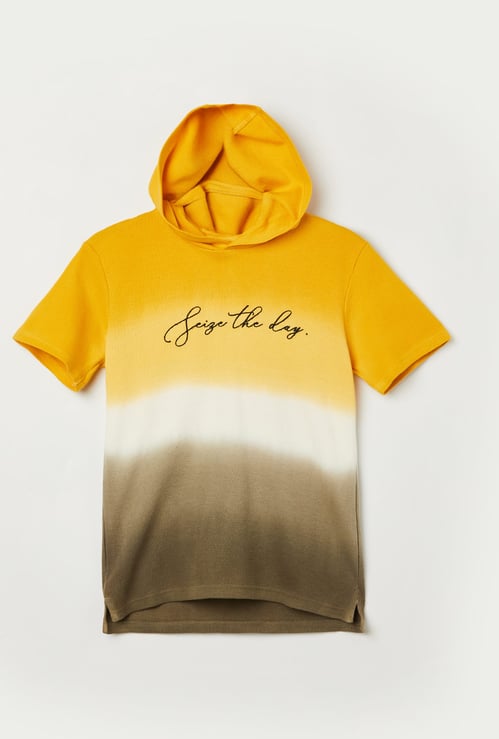 FAME FOREVER Boys Ombre Hooded T-shirt