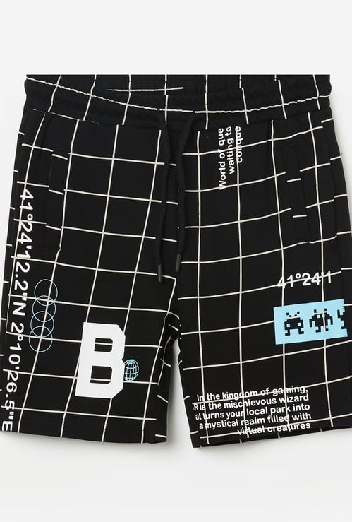 FAME FOREVER Boys Checked Shorts