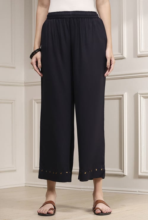BIBA Embroidered Palazzos