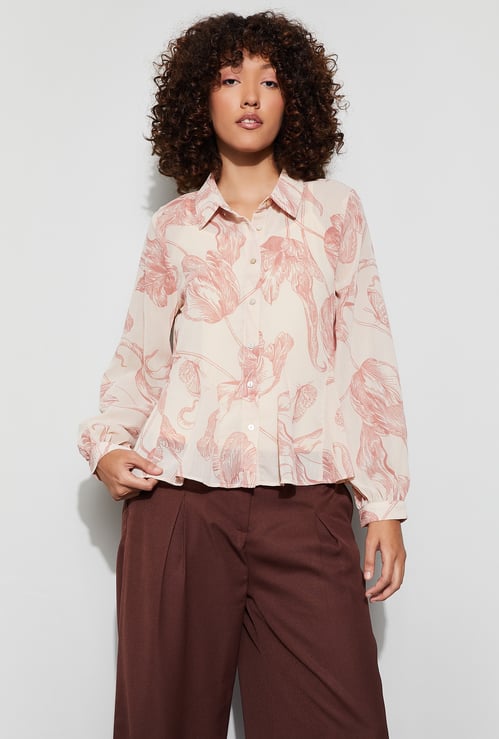 CODE Floral Print Shirt