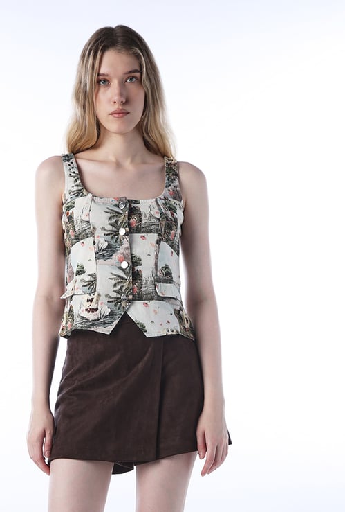 ONLY Tropical Print Vest Top