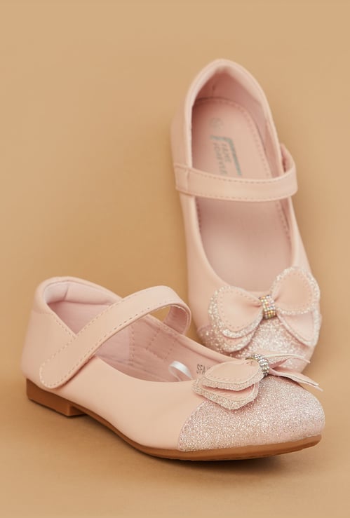 FAME FOREVER Girls Bow-Accent Mary Janes