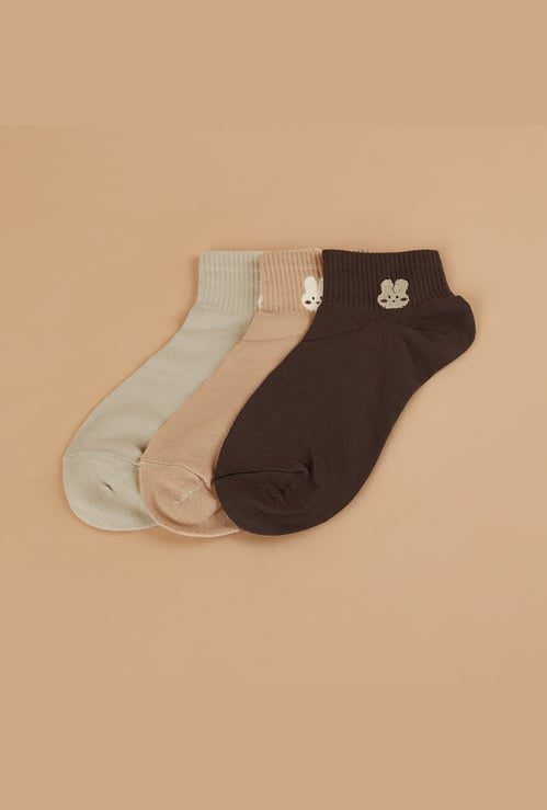 GINGER Assorted Ankle Length Socks - Pack of 3