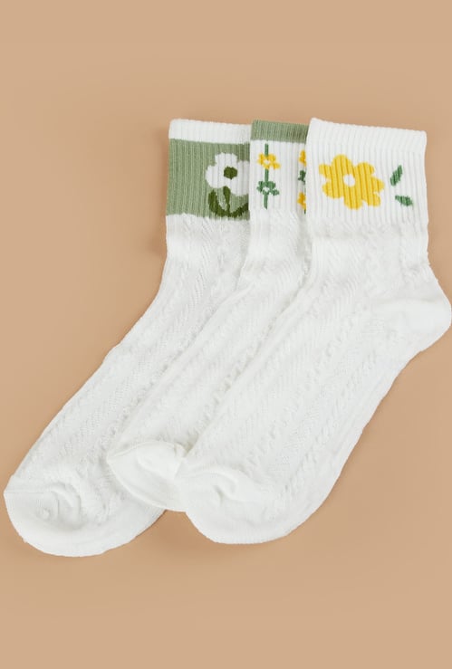 GINGER Patterned Ankle-length Socks - Pack of 3