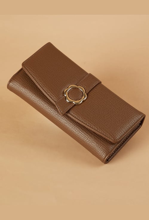 GINGER Textured Tri-Fold Wallet