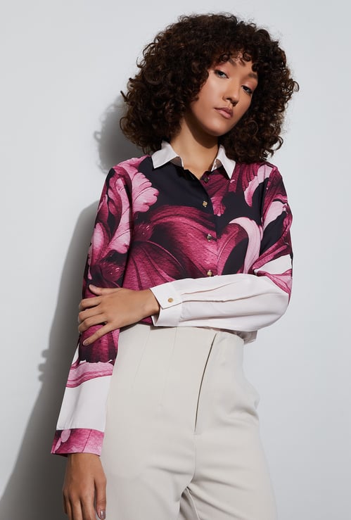 CODE Floral Print Shirt