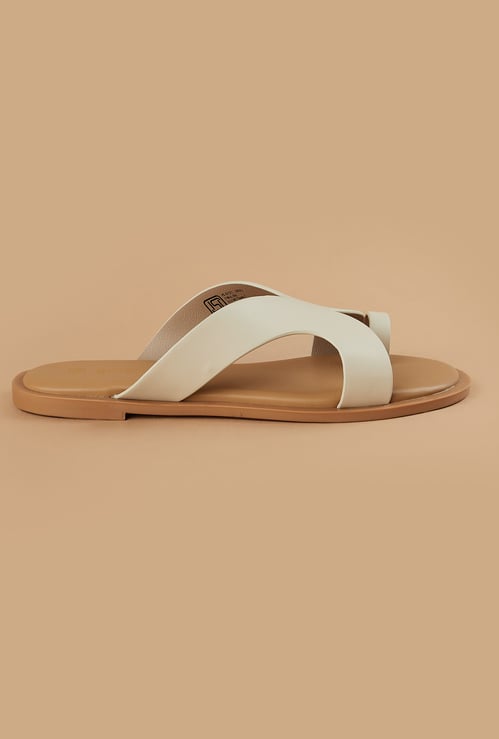 GINGER Solid Ring Toe Flats
