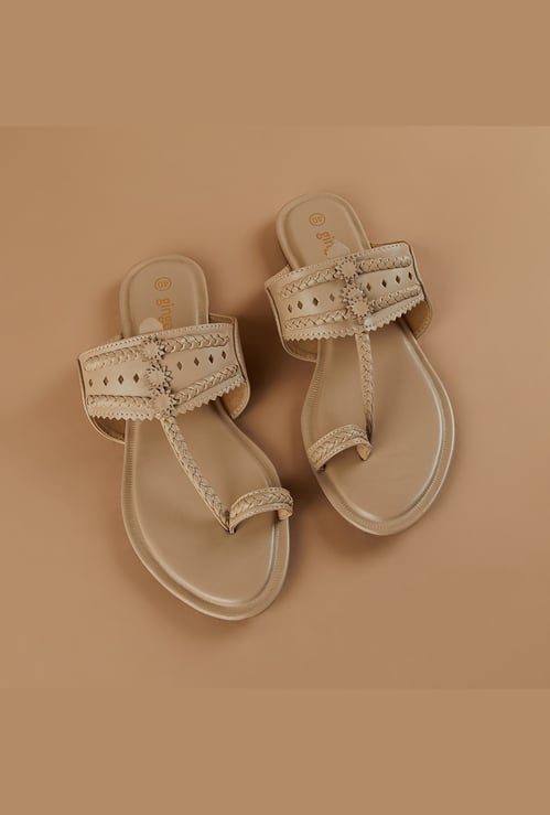 GINGER Braided Kolhapuri Flats