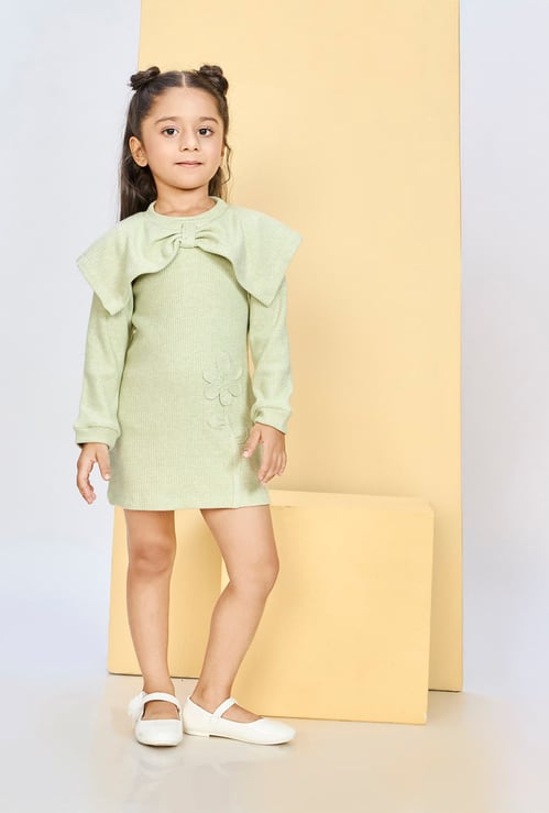 PEPPERMINT Girls Ribbed Shift Dress