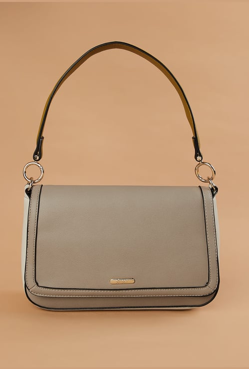 GINGER Contrast Panel Shoulder Bag