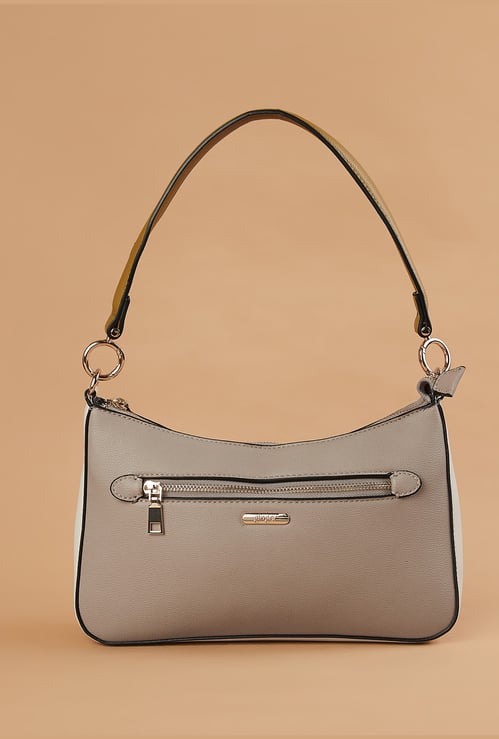 GINGER Contrast Panel Shoulder Bag
