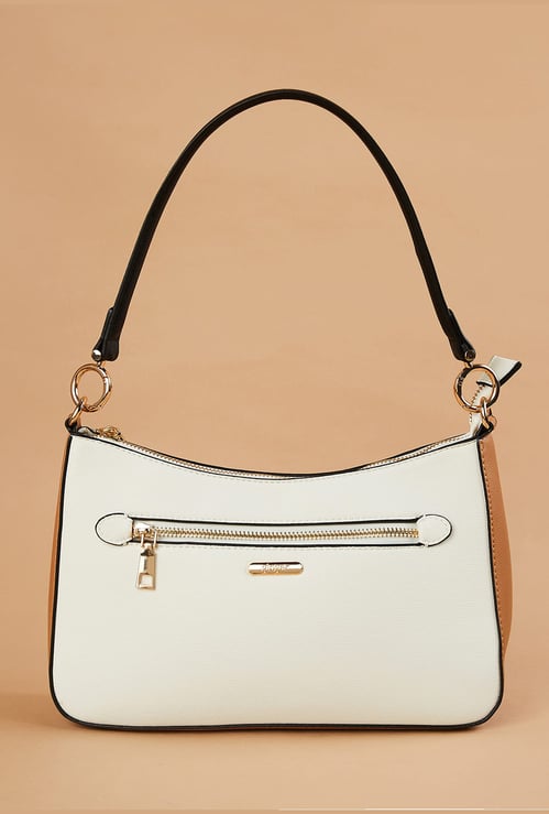 GINGER Contrast Panel Shoulder Bag