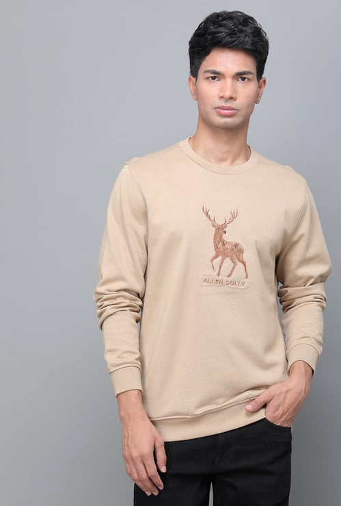 ALLEN SOLLY Embroidered Sweatshirt