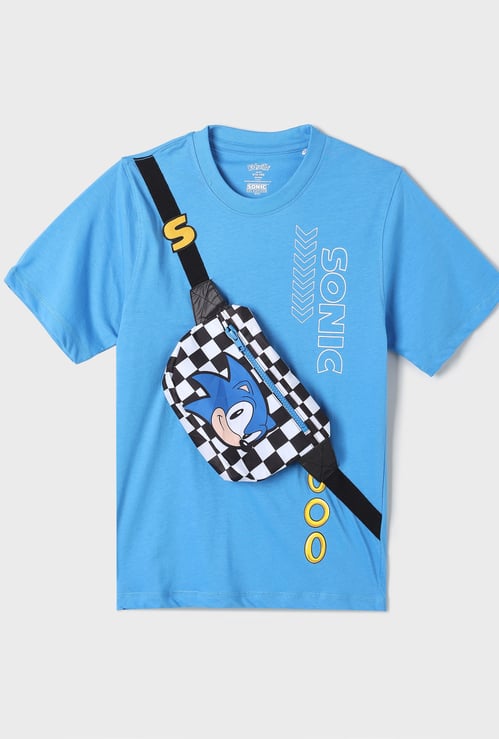 KIDSVILLE Boys Sonic the Hedgehog Print T-shirt