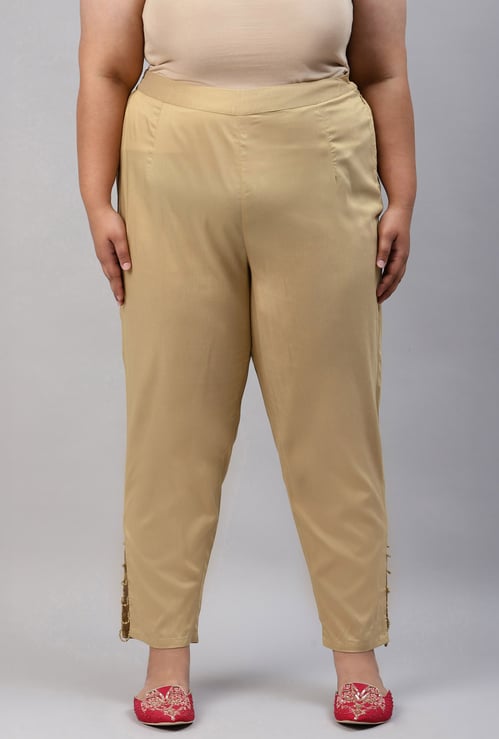 W Solid Straight Pants