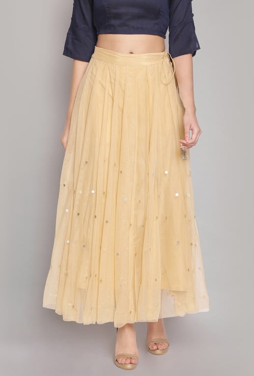 W Embellished A-line Skirt