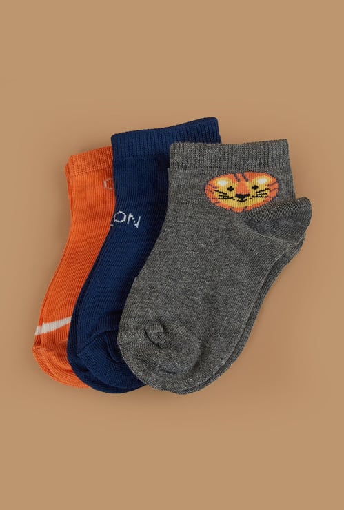 FAME FOREVER Printed Ankle Length Socks - Pack of 3