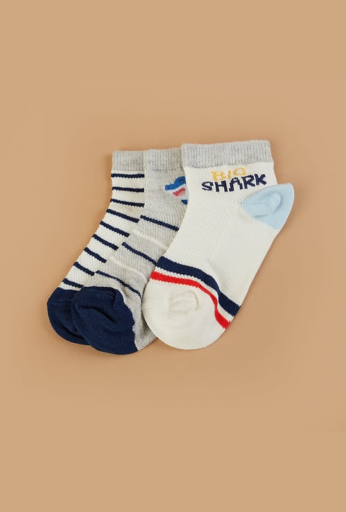 FAME FOREVER Boys Assorted Socks - Pack of 3