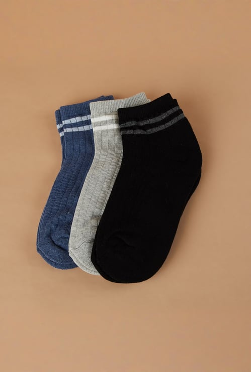 FAME FOREVER Boys Ankle-Length Socks - Pack of 3