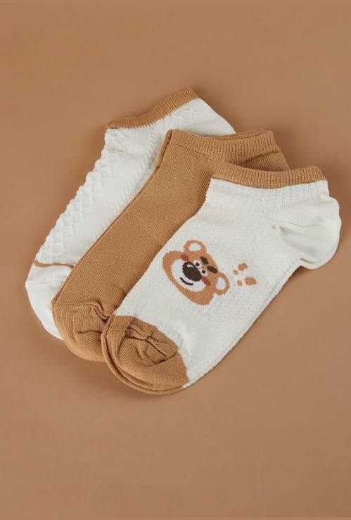 GINGER Assorted Ankle-Length Socks - Pack of 3