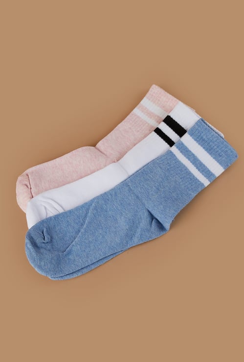 GINGER Solid Ankle Length Socks - Pack of 3