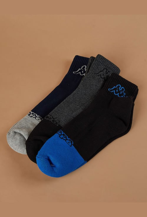 KAPPA Colourblocked Ankle-Length Socks - Pack of 3