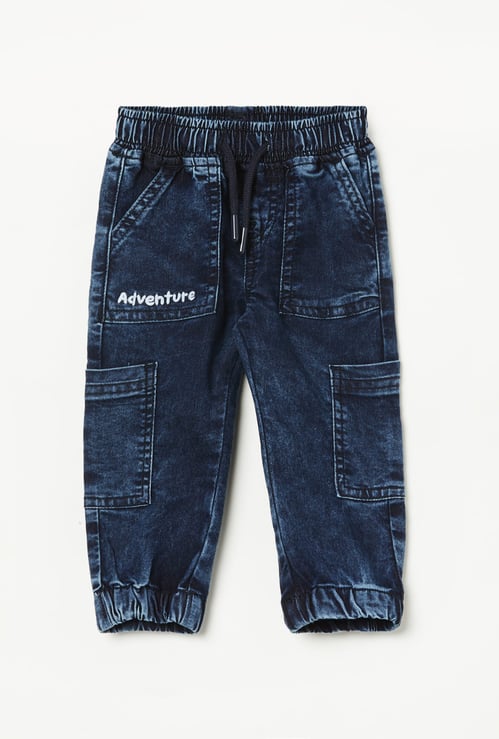 JUNIORS Boys Washed Denim Joggers