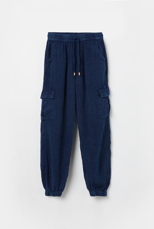 FAME FOREVER Textured Cargo Joggers