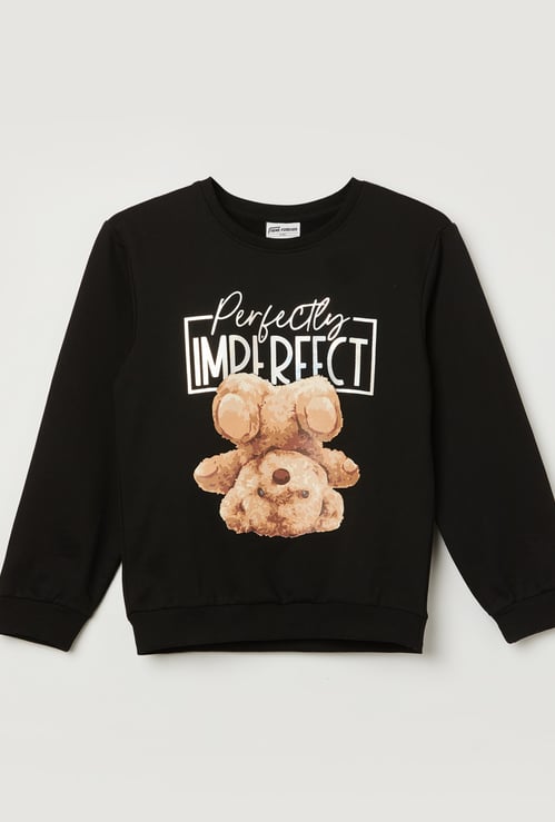 FAME FOREVER Girls Graphic Print Sweatshirt
