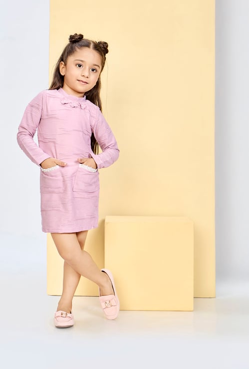 PEPPERMINT Girls Textured Shift Dress