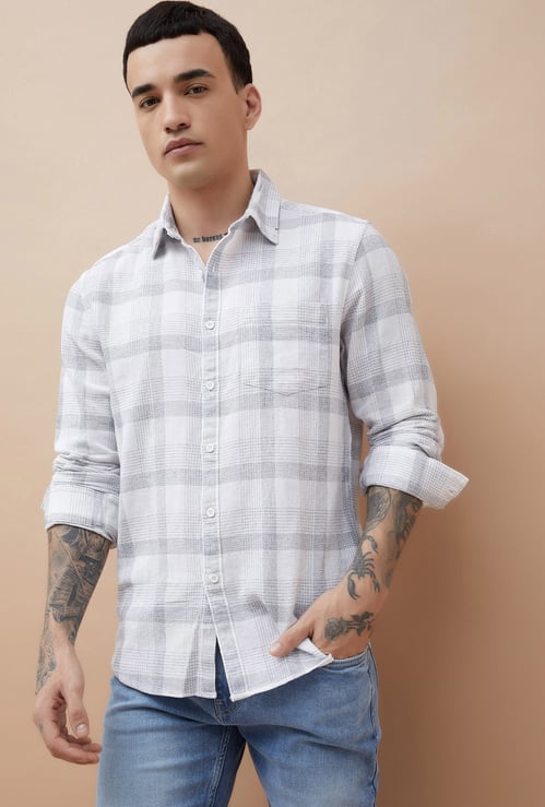 FAME FOREVER Checked Smart Fit Shirt