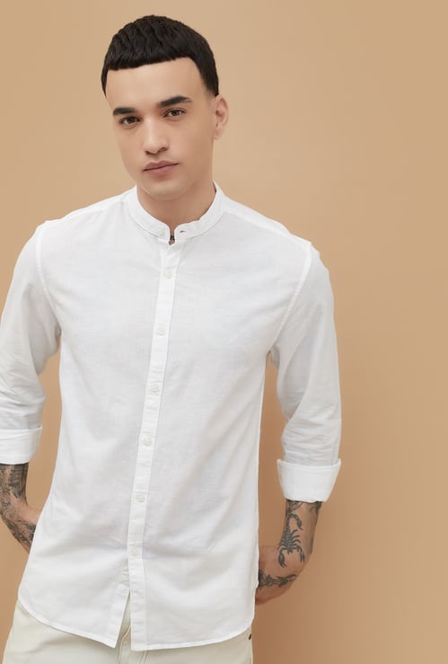 FAME FOREVER Solid Regular Fit Shirt
