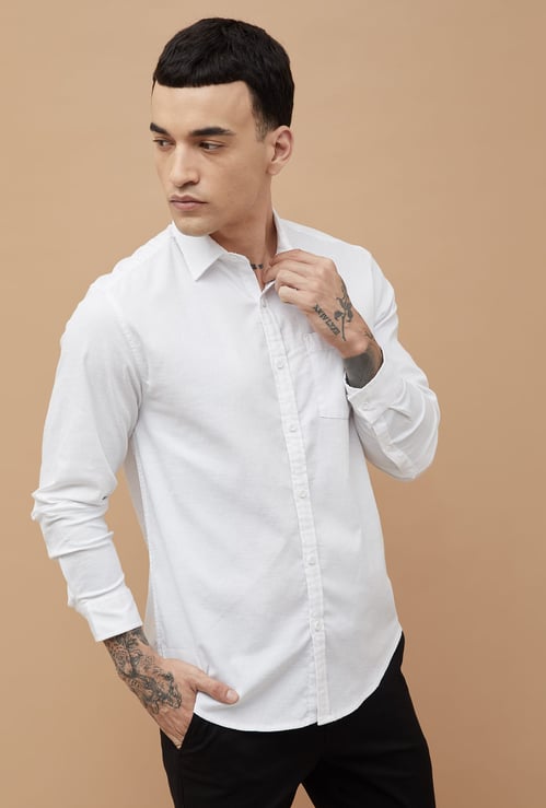 FAME FOREVER Textured Regular Fit Shirt