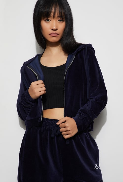 KAPPA Velour Hooded Corduroy Jacket