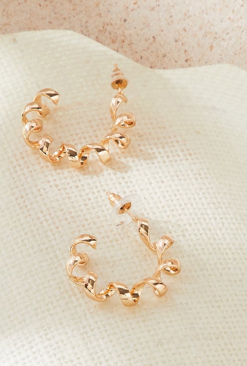 GINGER Spiral Hoop Earrings