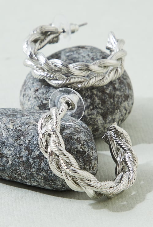 GINGER Braided Half Hoop Earrings