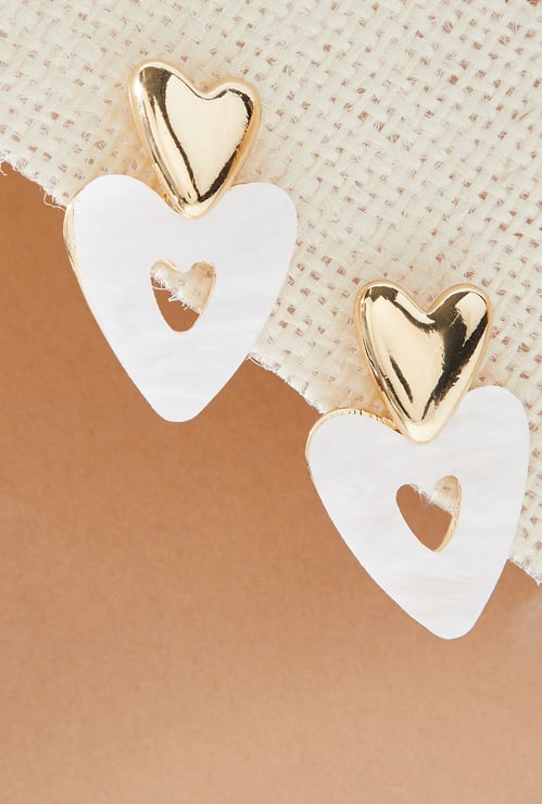 GINGER Heart-Shaped Drop Earrings