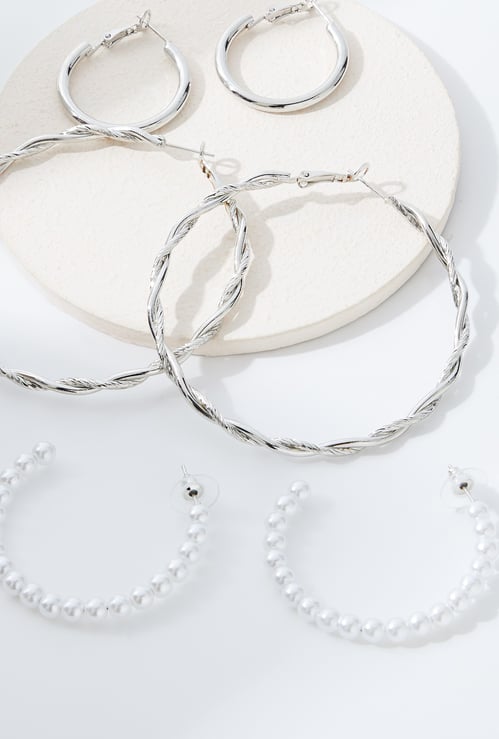 GINGER Assorted Hoop Earrings - Pack of 4