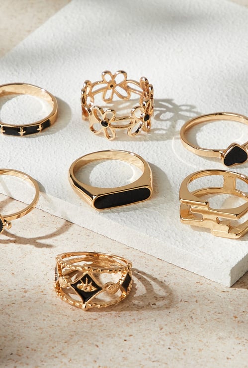 GINGER Assorted Rings - Pack of 7