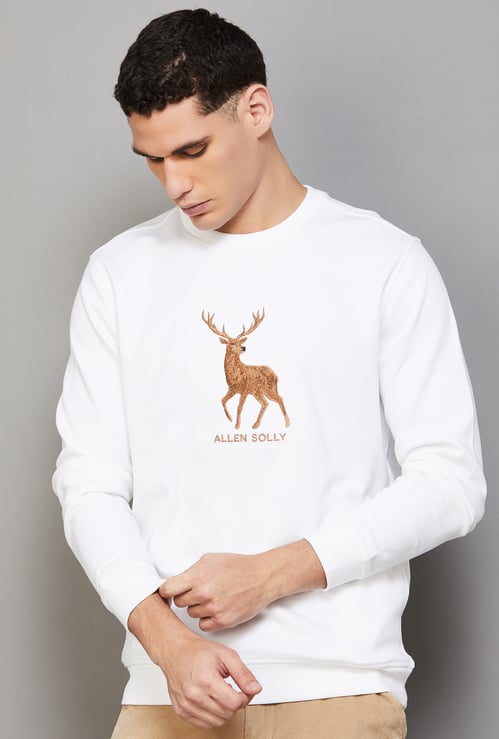 ALLEN SOLLY Embroidered Sweatshirt