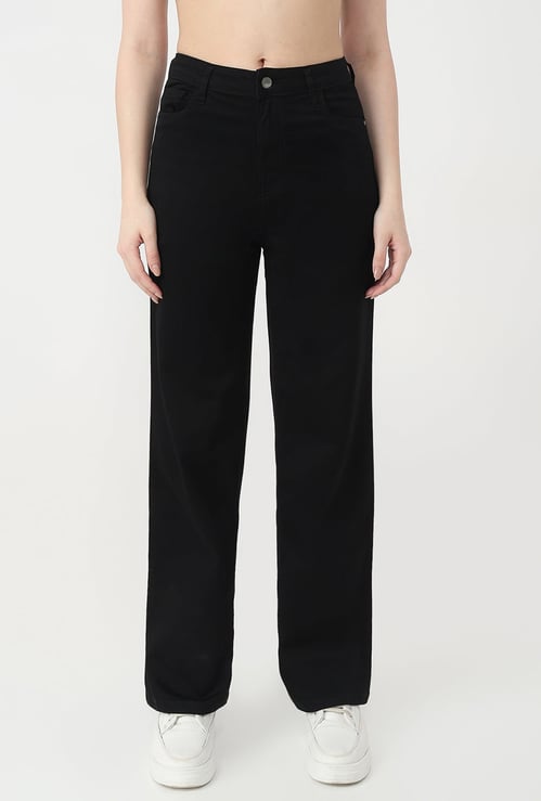 KRAUS Solid Straight Fit Jeans