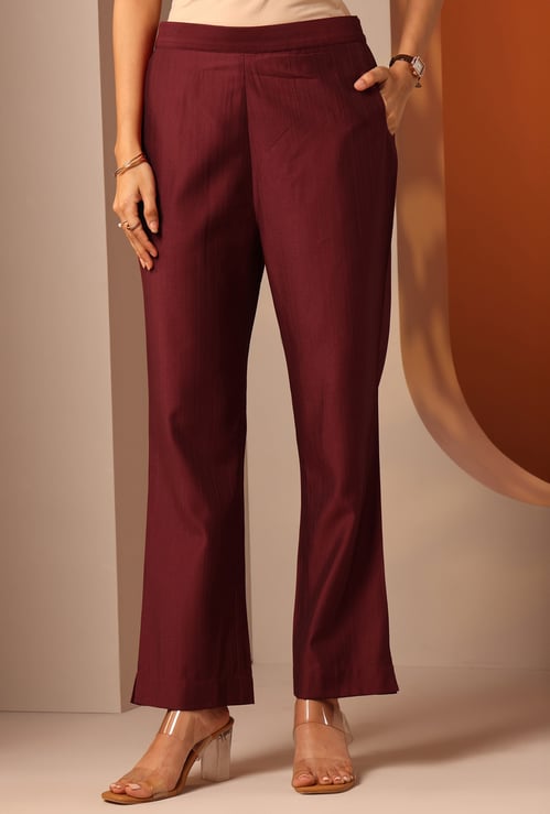 LIBAS Solid Straight Pants