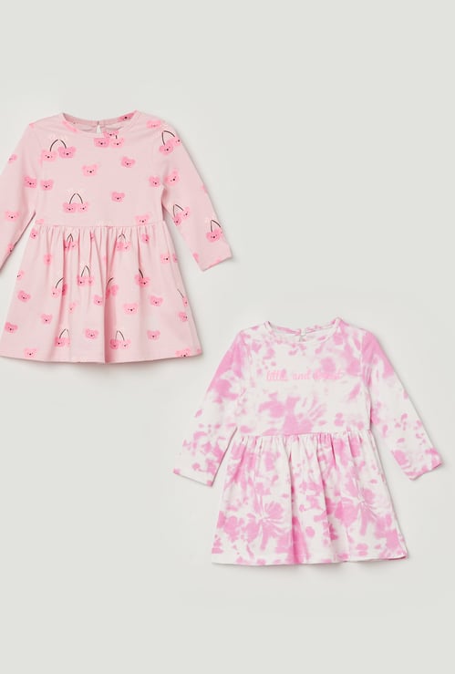 JUNIOR BABY Girls Printed A-line Dress - Pack of 2
