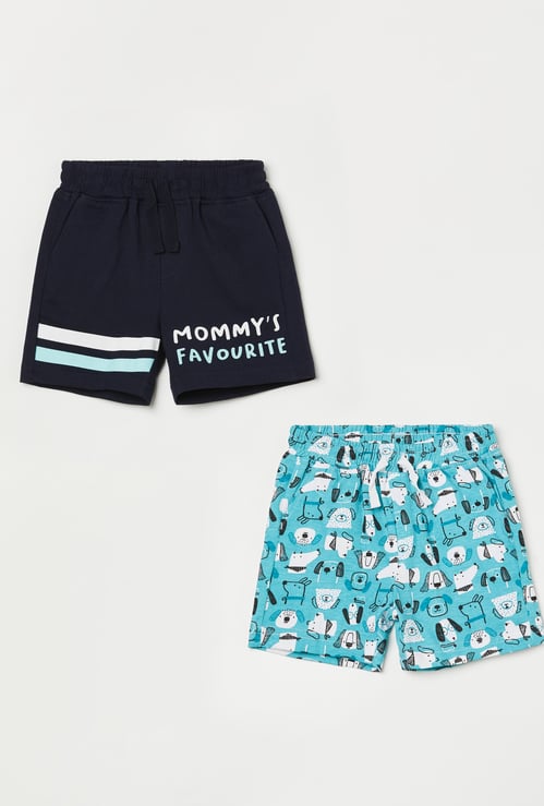 JUNIOR BABY Boys Printed Shorts - Pack of 2