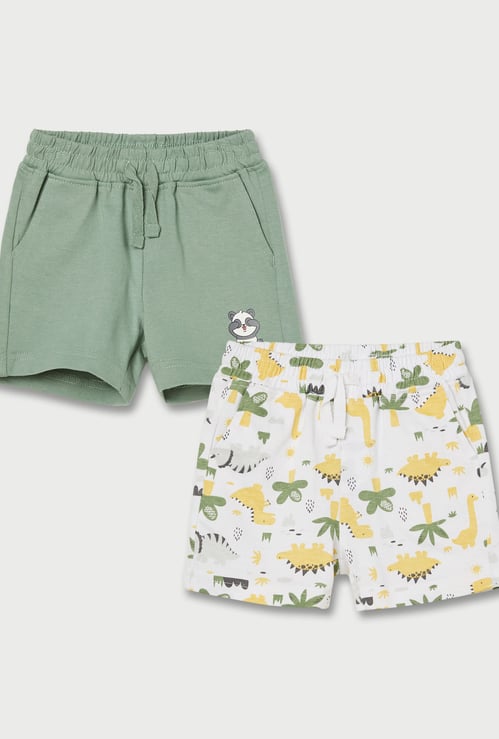 JUNIOR BABY Boys Assorted Shorts - Pack of 2