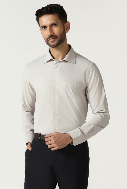BLACKBERRYS Textured Slim Fit Formal Shirt
