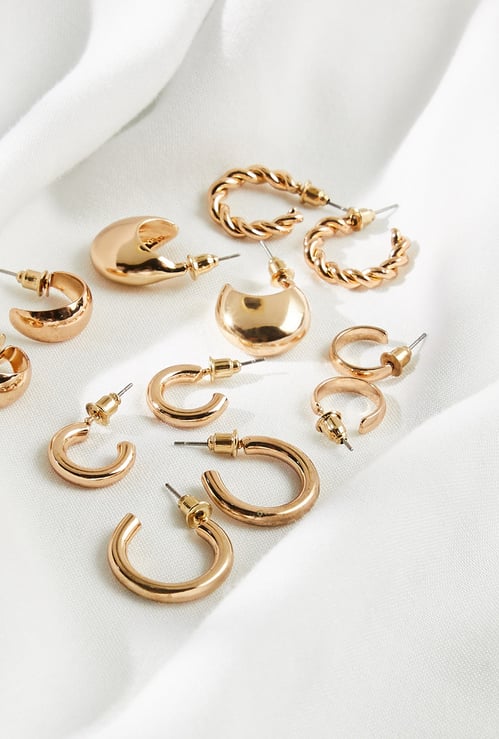 GINGER Half Hoop Earrings - Pack of 6