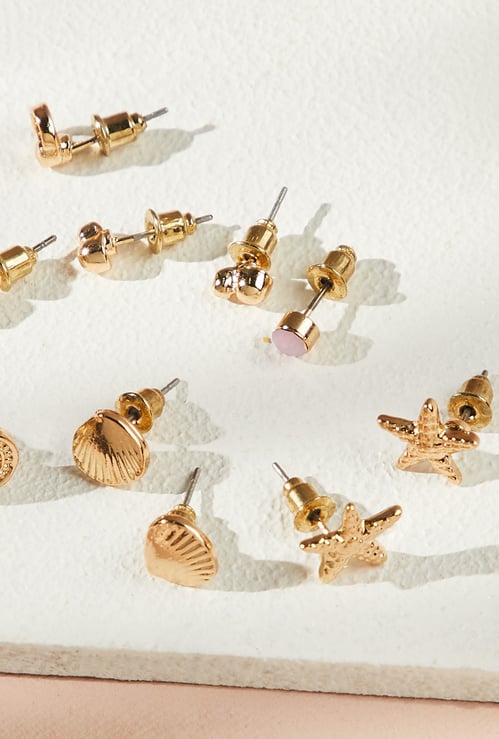 GINGER Assorted Stud Earrings - Pack of 6