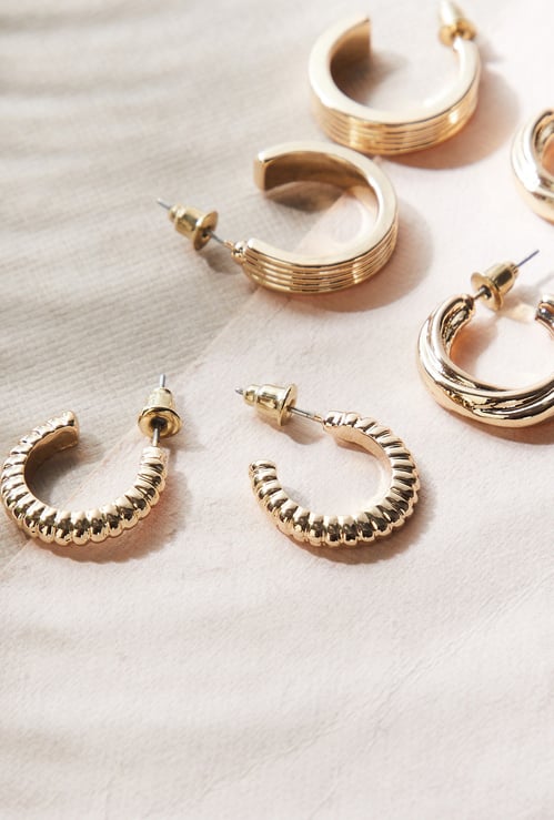 GINGER Assorted Hoop Earrings - Pack of 3
