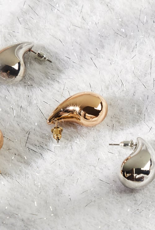 GINGER Teardrop Stud Earrings - Pack of 2